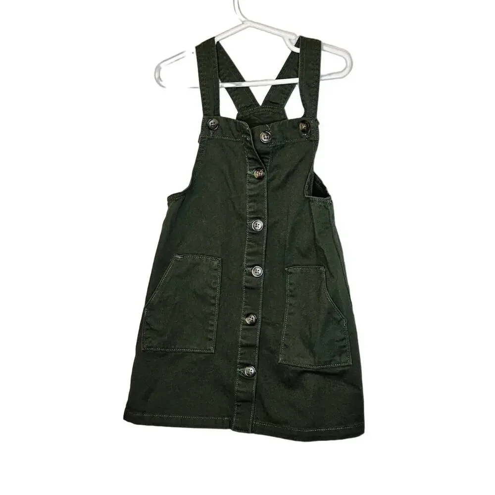 Girls sz 5T Sweatshirt Dress Overall 3 pieces